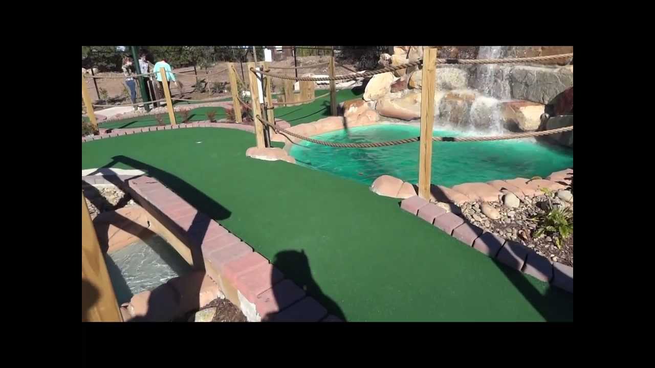 Waterfall / River Pebble  Mini Golf Trick Shot at Thornleigh Mini Golf