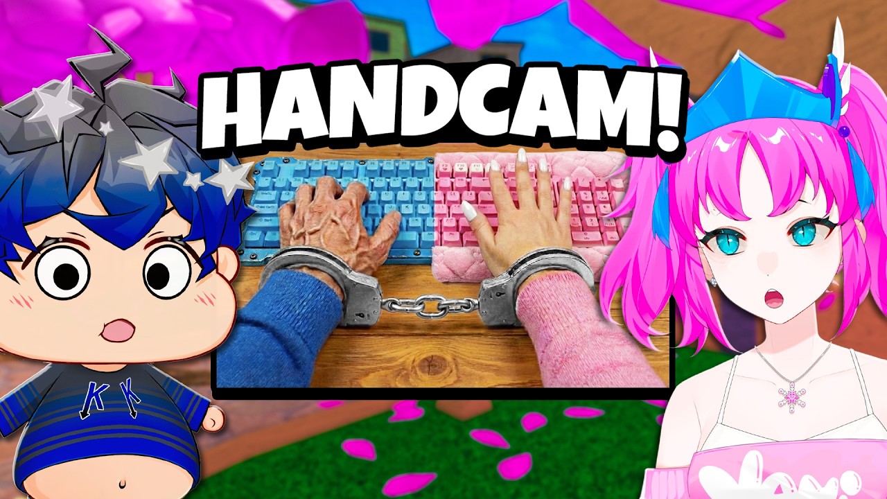 we played roblox while HANDCUFFED TOGETHER...