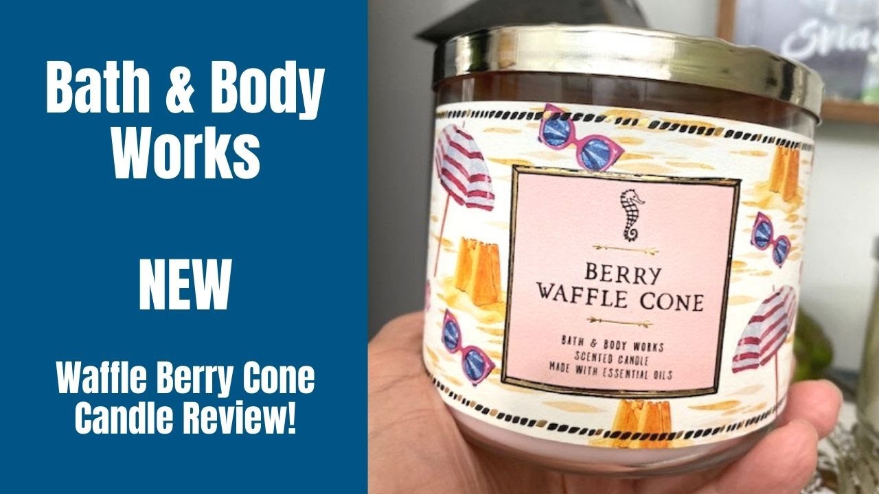 Bath & Body Works NEW Waffle Berry Cone Candle Review! YouTube