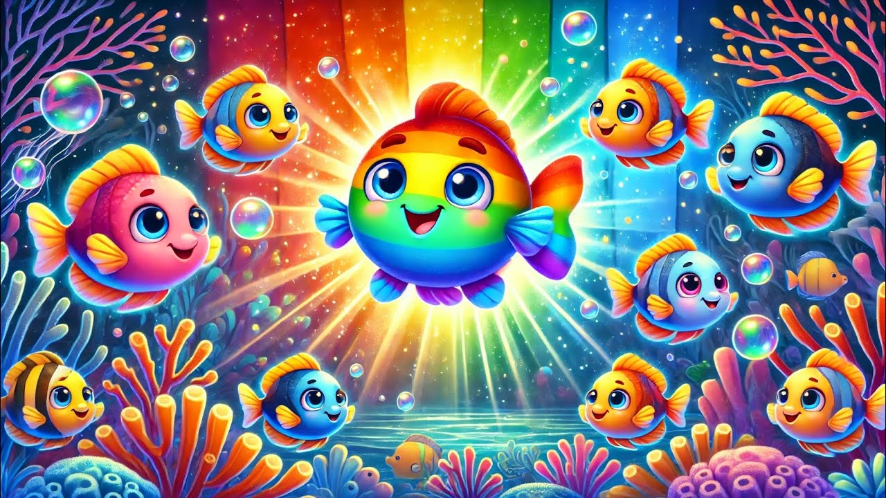 Rainbow Fish Song! 🎶 nursery  rhymes for babies | Learn Colors & Sing Along!