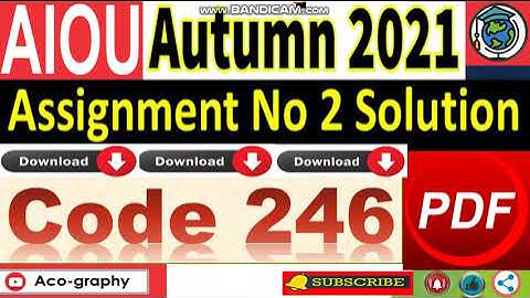 AIOU Code 246 Solved Assignment No.2 Autumn 2021 | Arabic | ⏩Download