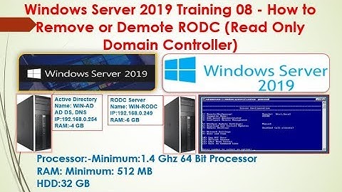 Windows Server 2019 Training 08 - How to Remove or Demote RODC Read Only Domain Controller