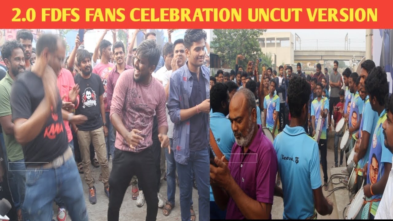 2.0 FDFS Uncut Fans Celebration at Rohini Theatre | 
