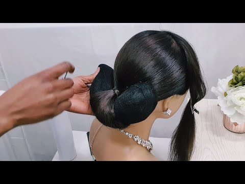 Black Bridal Hairstyle . Updo Tutorial For Wedding Prom Bridesmaids