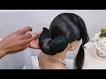 Black bridal hairstyle  updo tutorial for wedding prom bridesmaids