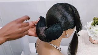 Black Bridal Hairstyle . Updo Tutorial For Wedding Prom Bridesmaids screenshot 2