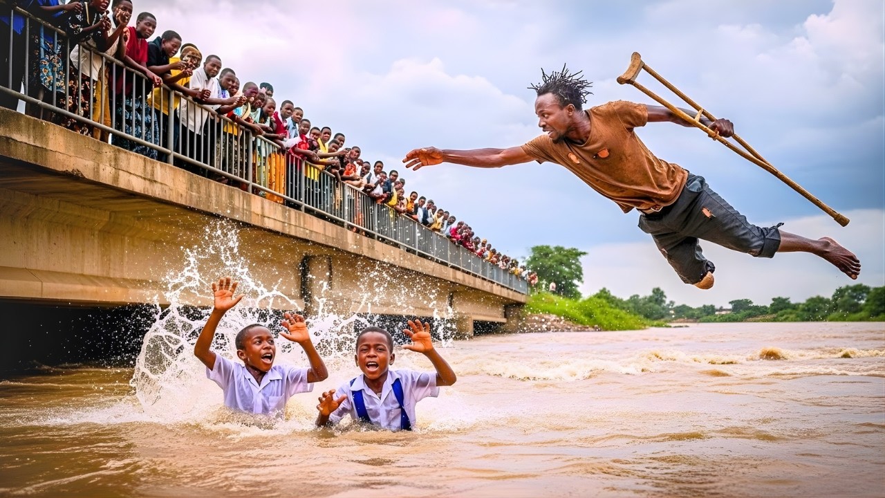 Ombaomba Mwenye Mguu Mmoja Aliokoa Mapacha wa Bilionea — Kilichofuata Kiliwagusa Wote Mioyo