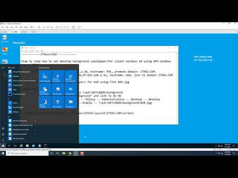 How to set desktop background (wallpaper)for client windows 10 using GPO windows server 2016