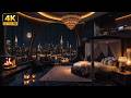 Dreamy Night Jazz In A Cozy Luxury Bedroom - Relaxing Instrumental Jazz Music And Peaceful Views