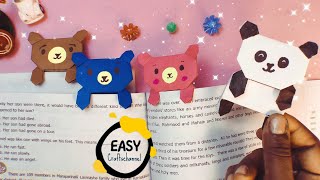 How to make Bear and Panda Bookmark out of Paper |Origami Bear Bookmark |DIY Bear and panda Bookmark