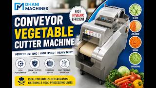 🥕 Conveyor Vegetable Cutter Machine | High Speed Commercial Vegetable Cutting Machine
