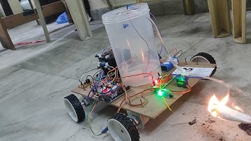 HVS-4206.FIRE FIGHTING ROBOT USING RF AND BLUETOOTH #FireFightingRobot#RFAndBluetoothControl