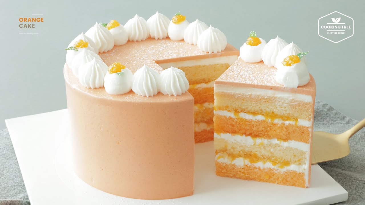 ⁣기분까지 좋아지는 과즙팡팡!🍊 오렌지 케이크 * 스위스 머랭 버터크림 : Orange Cake * Swiss Meringue Buttercream | Cooking tree