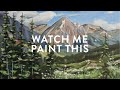 Watch me bring this Rocky Mountain scene to life! | Painting a Commissioned Piece