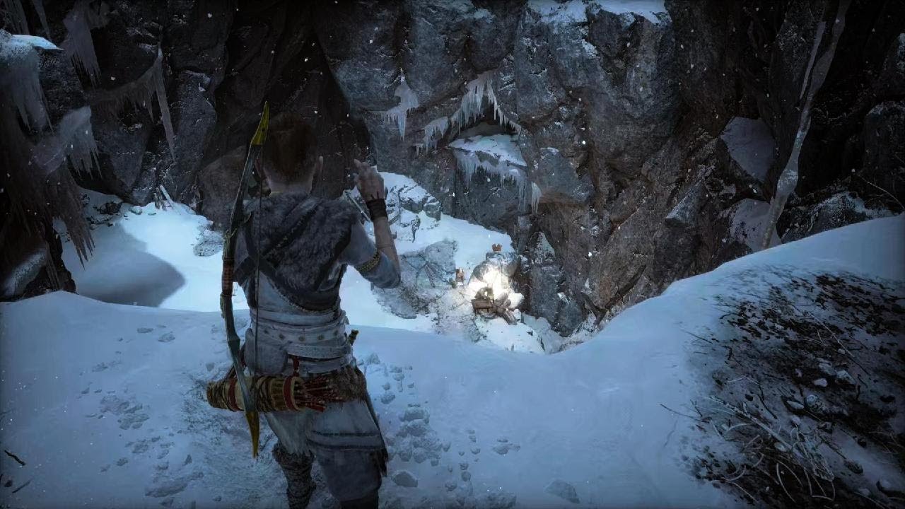God of War Ragnarök Atreus throws a snowball at Sindri YouTube