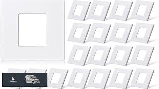 ELEGRP 1 Gang Screwless Decorative Wall Plates Mid Size Unbreakable Thermoplastic Faceplate