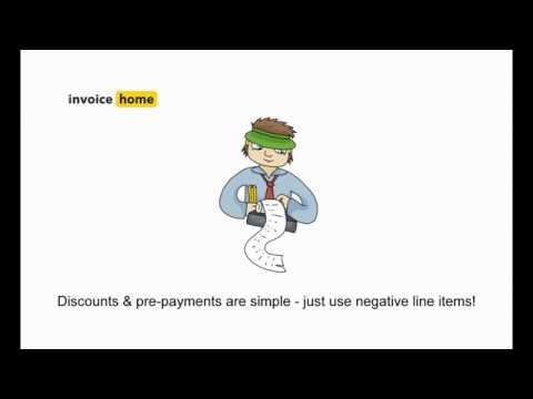 How To: Add Discounts & Pre-Payments | InvoiceHome.com