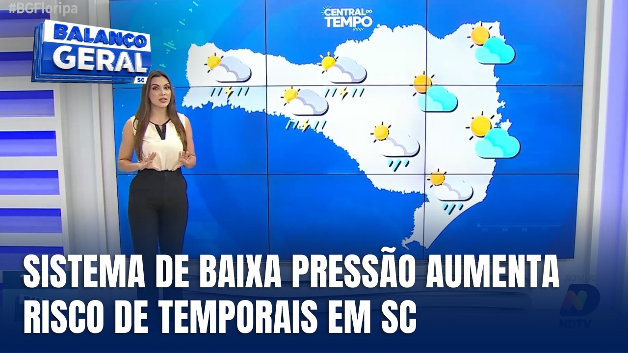 Central do Tempo - Calor continua em Santa Catarina, mas temporais atingem parte do estado