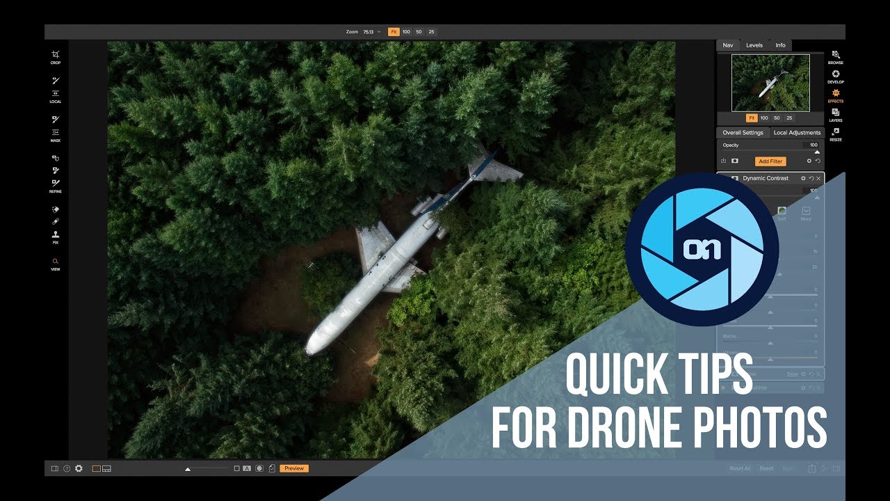 Quick Tips for Editing a Drone Photo - ON1 Photo RAW - YouTube