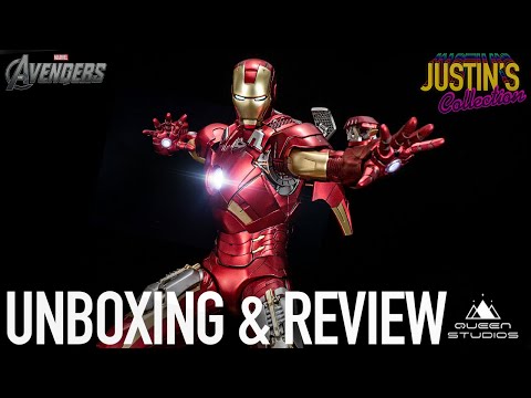 Queen Studios Iron Man MK7 Avengers 1/4 Scale Statue Unboxing