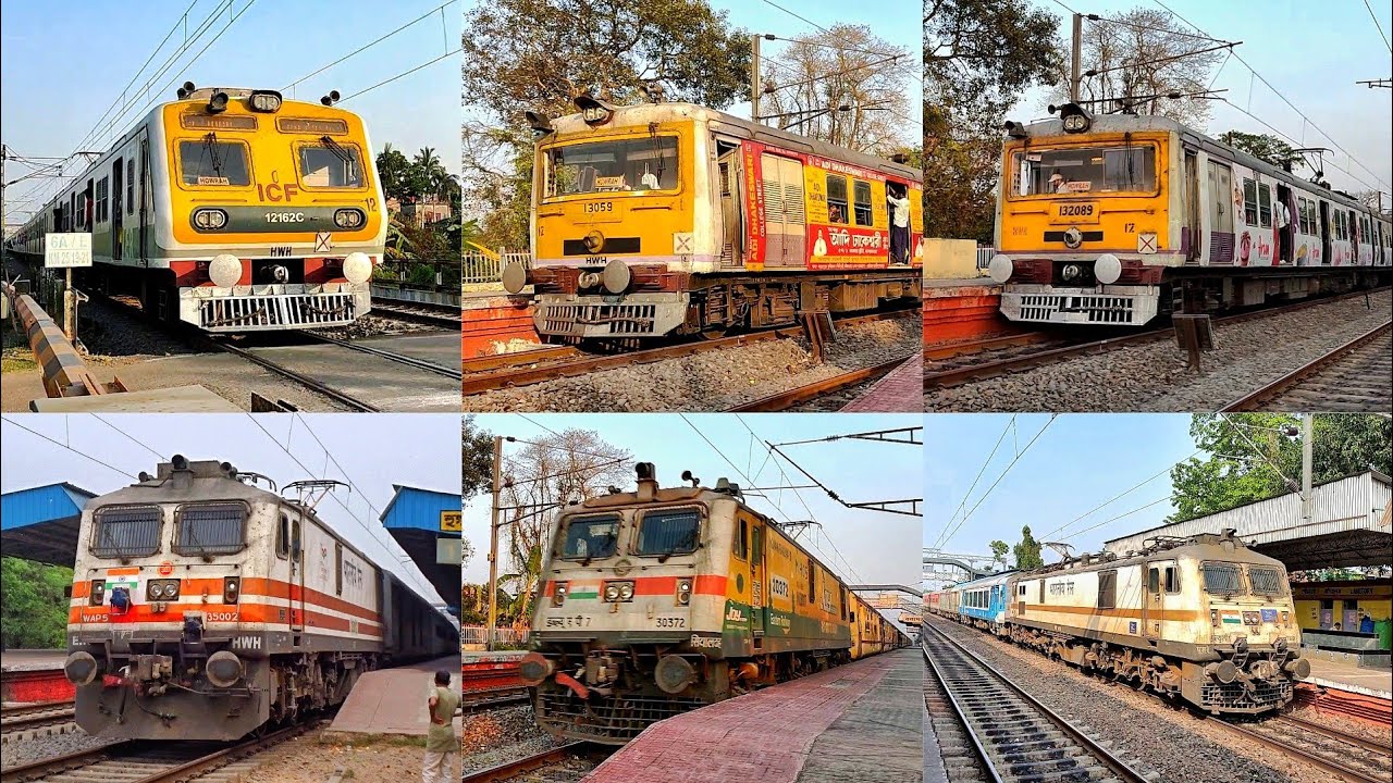 [10 in 1] EMU local trains and Express trains of India - YouTube