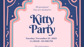 Make an invitation card for kitty party on your phone screenshot 1