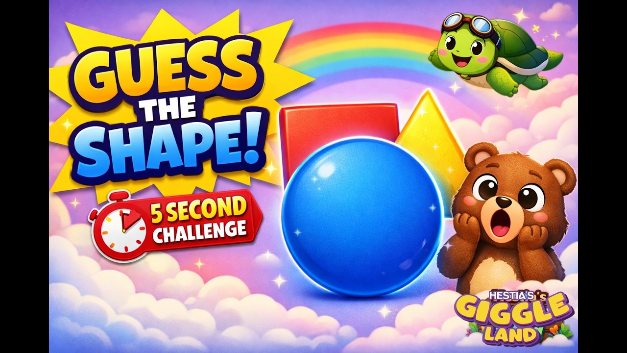Shapes for Kids with Timer | Interactive Guess the Shape Game I Nursery Rhymes & Kids Songs