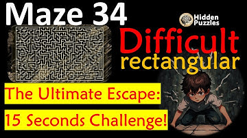 Difficult rectangular mazes Maze 34