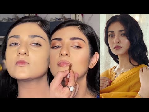 Sara Khan Makeup tutorial|How Sarah Khan doing Her makeup|Simple Glowy Makeup look of Sarahkhan#sara
