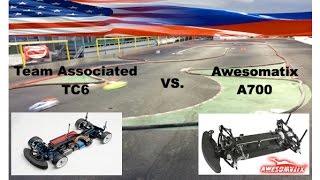 Awesomatix A700 vs. Team Associated TC6 - Fun Race on Indoor Asphalt Track