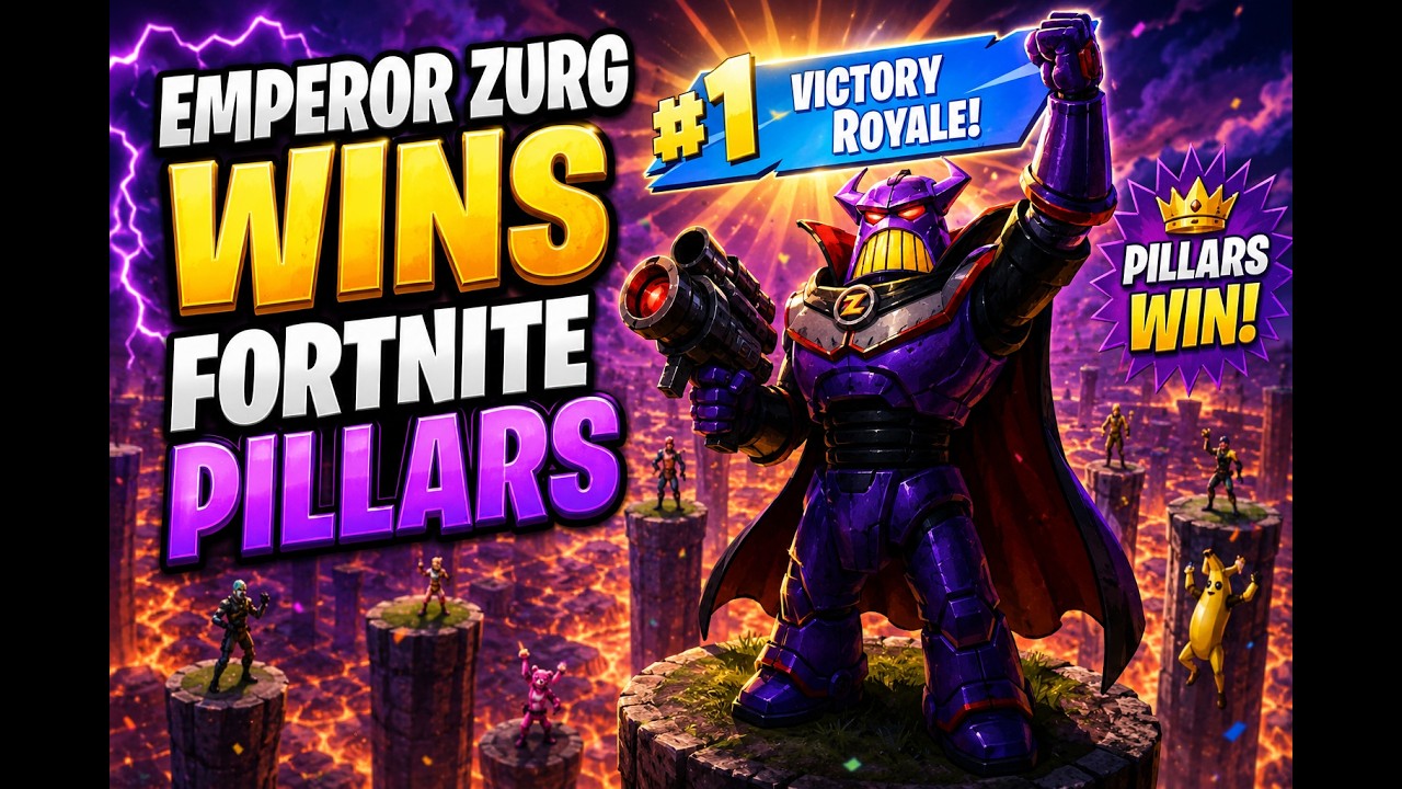 Emperor Zurg WINS fortnite pillars video thumbnail