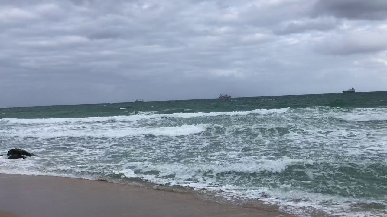 Fort Lauderdale Beach on a very windy day YouTube