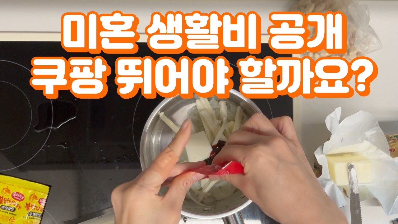 84년생 미혼여성. 1인가구 생활비 공개. 불닭납작당면 끓이기