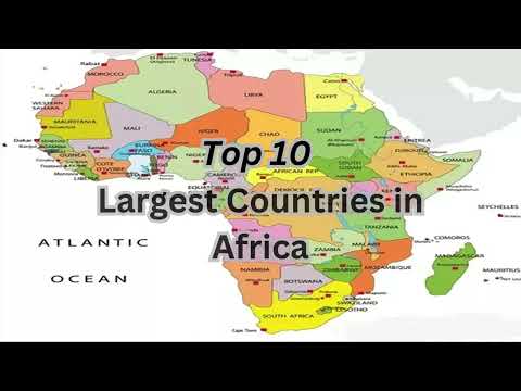 Top 10 largest countries in Africa