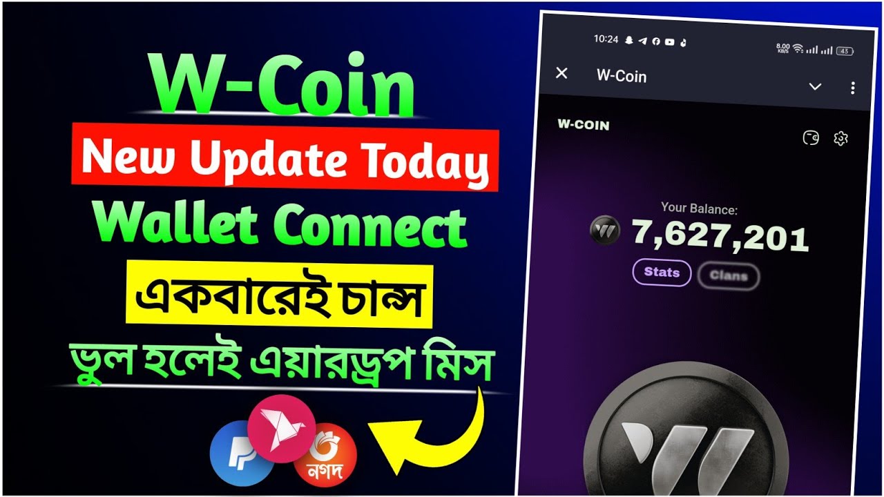 W-Coin New Update Today | W-Coin Wallet Connected | W-Coin New Update ...