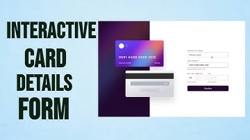 Interactive Card Details Form | Frontend Mentor Challenge | JAVASCRIPT PROJECT