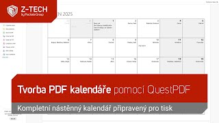 Vytvoření kompletního nástěnného kalendáře v C# pomocí QuestPDF