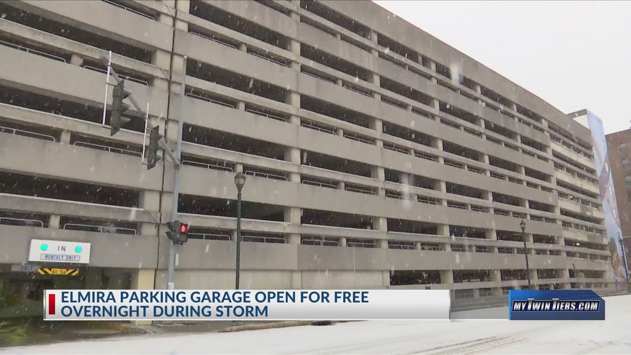 Elmira parking garage open for free overnight during storm YouTube