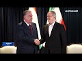 Мулоқоти Эмомалӣ Раҳмон бо Масъуд Пизишкиён дар шаҳри Ню-Йорк