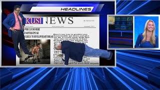 KUSI Anchorman does 40 push-ups live on air!