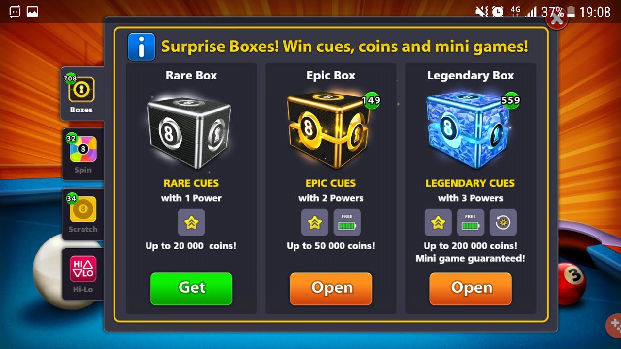 8 Ball Pool Updated Surprise Box hack Legendary Cue hack - 