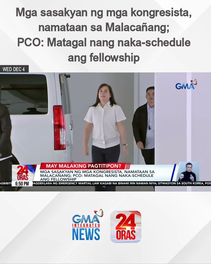 Mga sasakyan ng mga kongresista, namataan sa Malacañang | 24 Oras