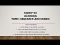 Group 20 algebra pbl topic sequence and series