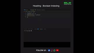 Boolean Indexing in Programming (NumPy) | #dlksoftwaresolutions #python #internship