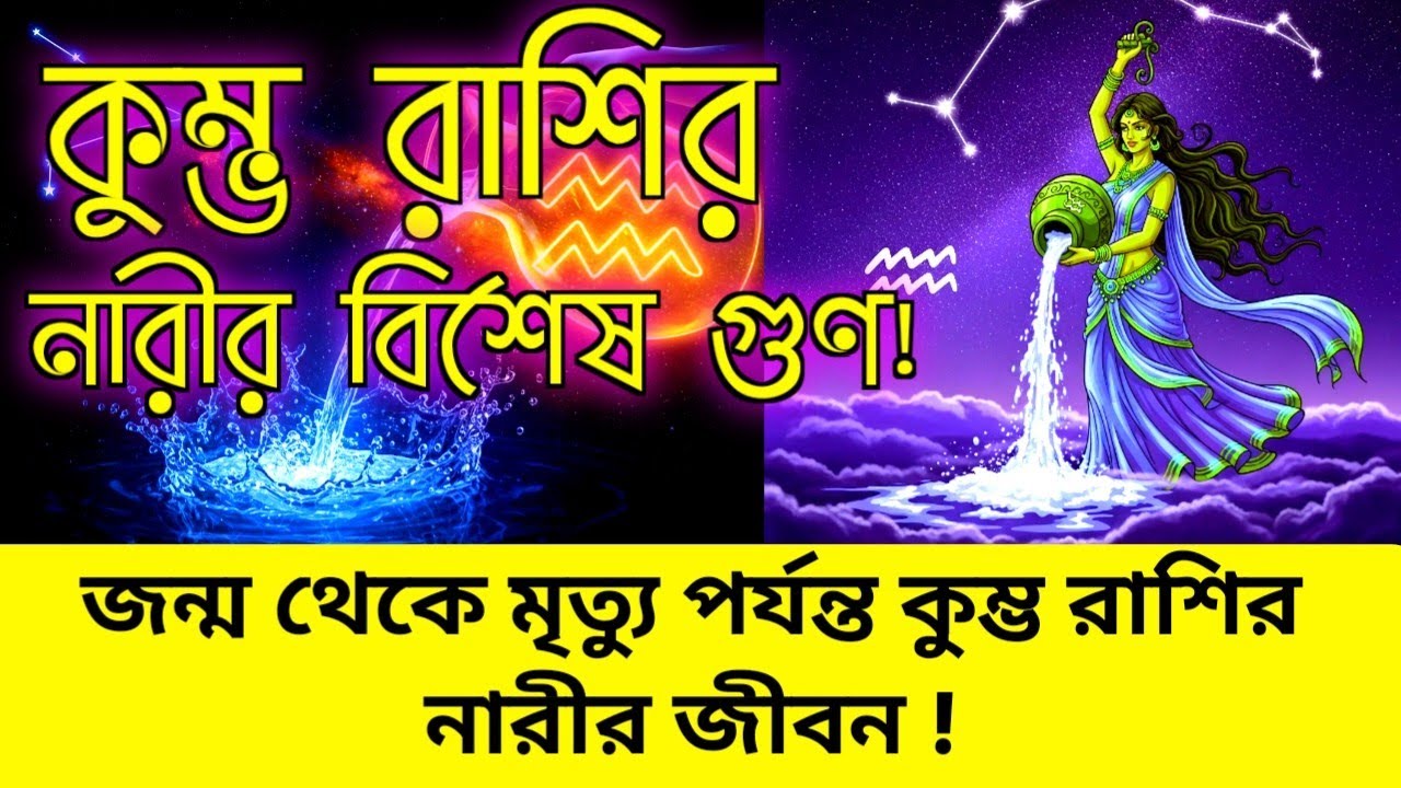জন্ম থেকে মৃত্যু পর্যন্ত কুম্ভ রাশির নারীর জীবন কেমন হয়! শুনলে অবাক হবেন চমকে যাবেন 😱