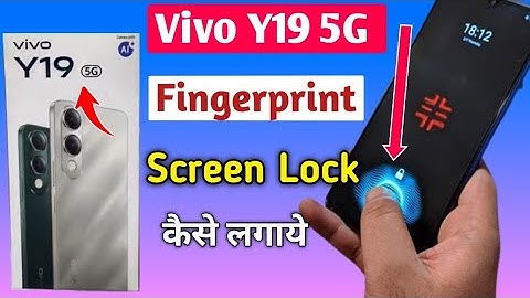 Vivo Y19 5g Display Fingerprint Setting | How to fingerprint screen lock in vivo y19