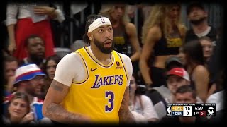 LeBron James throws a Bullet Pass to AD for the Slam - Nuggets vs Lakers Game 2