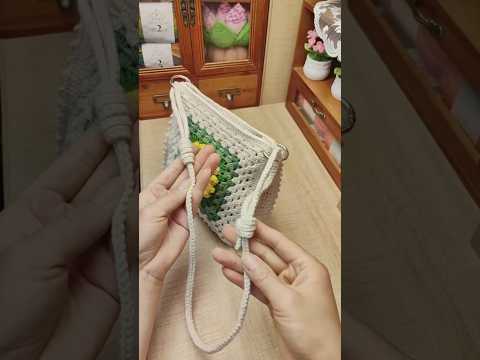 طريقه تعديل طول يد الشنطه شنطه كروشيه يد شنطه