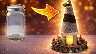 DON'T THROW AWAY GLASS JARS! 🎄 DIY LANTERN THAT LOOKS AMAZING