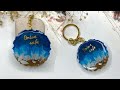 Epoxy Resin Ocean Theme Keychain |. Keychain DIY #resinart #resinkeychain #diy